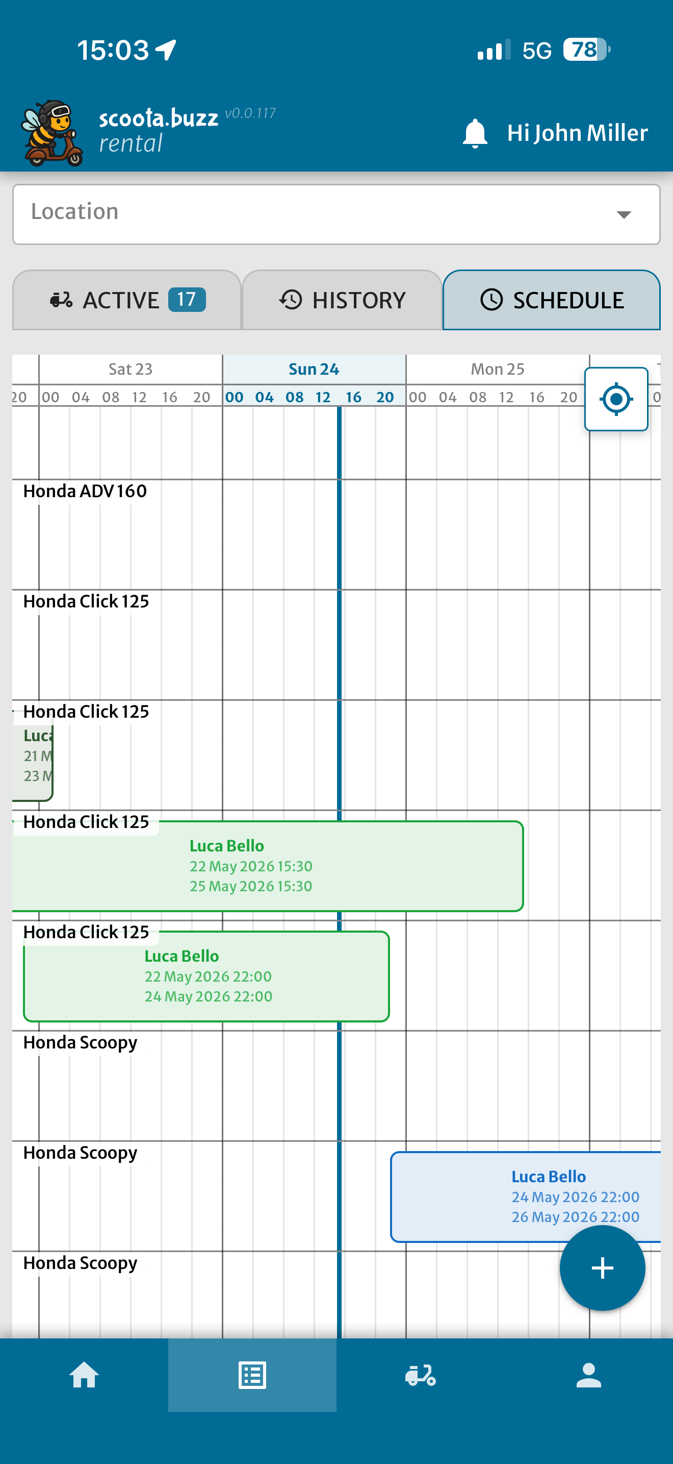 Fleet timeline